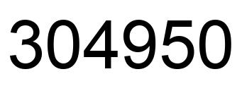 Número 304950 imagen negro