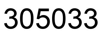 Number 305033 black image