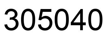 Number 305040 black image