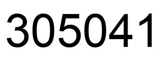 Number 305041 black image