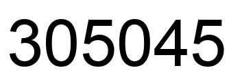 Number 305045 black image