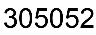 Number 305052 black image