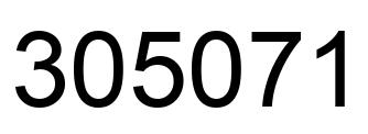 Number 305071 black image