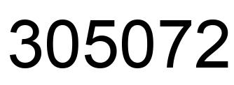 Number 305072 black image