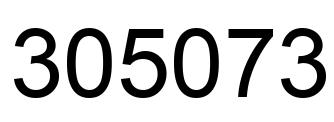 Number 305073 black image