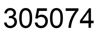 Number 305074 black image