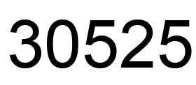 Number 30525 black image