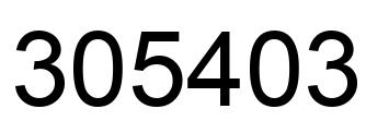 Number 305403 black image