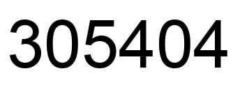 Number 305404 black image