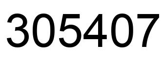 Number 305407 black image