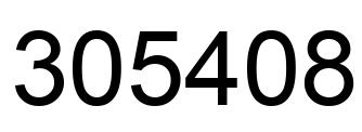 Number 305408 black image