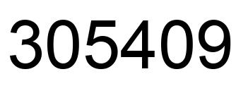 Number 305409 black image