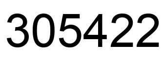 Number 305422 black image