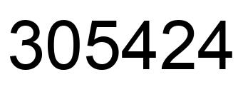 Number 305424 black image