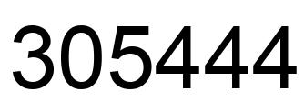 Number 305444 black image