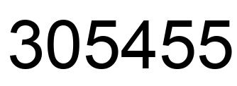 Number 305455 black image