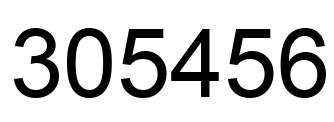 Number 305456 black image