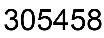 Number 305458 black image