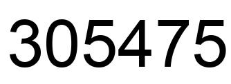 Number 305475 black image