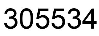 Number 305534 black image