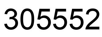 Number 305552 black image
