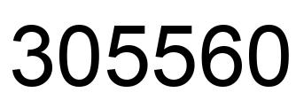Number 305560 black image