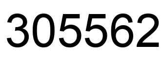 Number 305562 black image