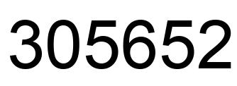 Number 305652 black image