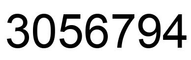 Number 3056794 black image