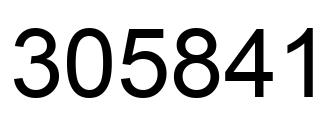 Number 305841 black image