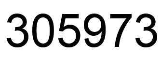 Number 305973 black image