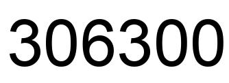 Number 306300 black image