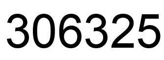 Number 306325 black image