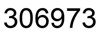 Number 306973 black image