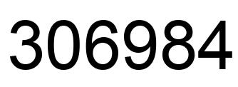 Número 306984 imagen negro