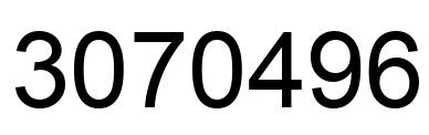 Number 3070496 black image