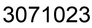 Number 3071023 black image