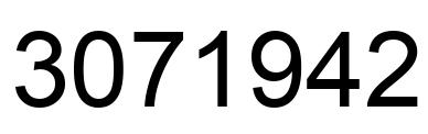 Number 3071942 black image
