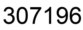 Number 307196 black image