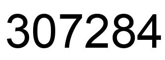 Number 307284 black image