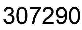 Number 307290 black image