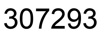 Number 307293 black image