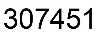 Número 307451 imagen negro