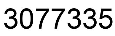 Number 3077335 black image