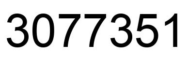 Number 3077351 black image