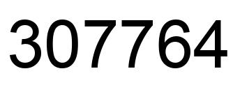 Number 307764 black image
