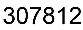 Number 307812 black image