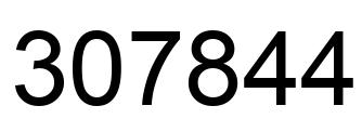 Number 307844 black image