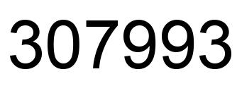 Number 307993 black image