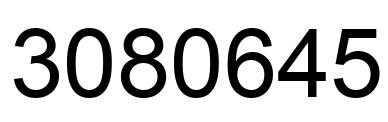 Number 3080645 black image